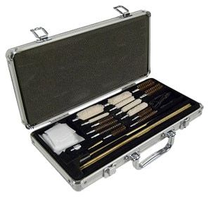 This 31 piece universal gun cleaning kit from Hoppe's contains everything you need to clean and maintain your firearms.
